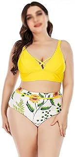 Conjunto de biquíni feminino plus size biquíni push up cintura alta roupa de banho grande moda praia (cor: A, tamanho: código XL)