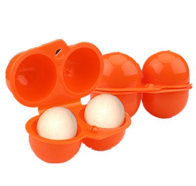 Portauova Da Viaggio Pieghevole Per 2 Uova - Contenitore Plastica ABS Per Picnic E Campeggio - Foto 4