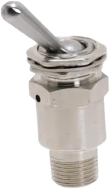 Air Pneumatic Mechanical Valve TAC-3V Exhaust Valve 2 Position 2 Way ON/OFF M5 Thread Toggles Switch Valves with Fiitting(With 4mm Fitting)