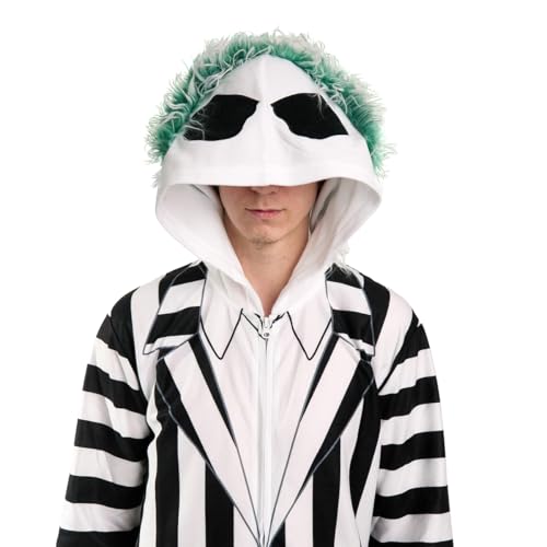 Bioworld Beetlejuice Betelgeuse Men's Hooded Union Suit2