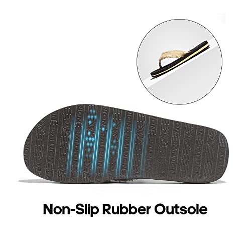 NORTIV 8 Men's Thong Flip Flops Sandals Comfortable Light Weight Beach Sandal3