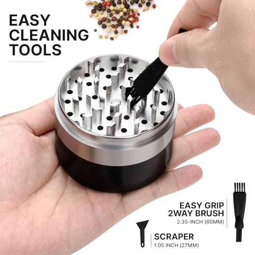 Dual Purpose 3" Inch Large Spice Dual Grinder, Including Fine Grind Plate & Medium Standard Grind Plate - Image 6