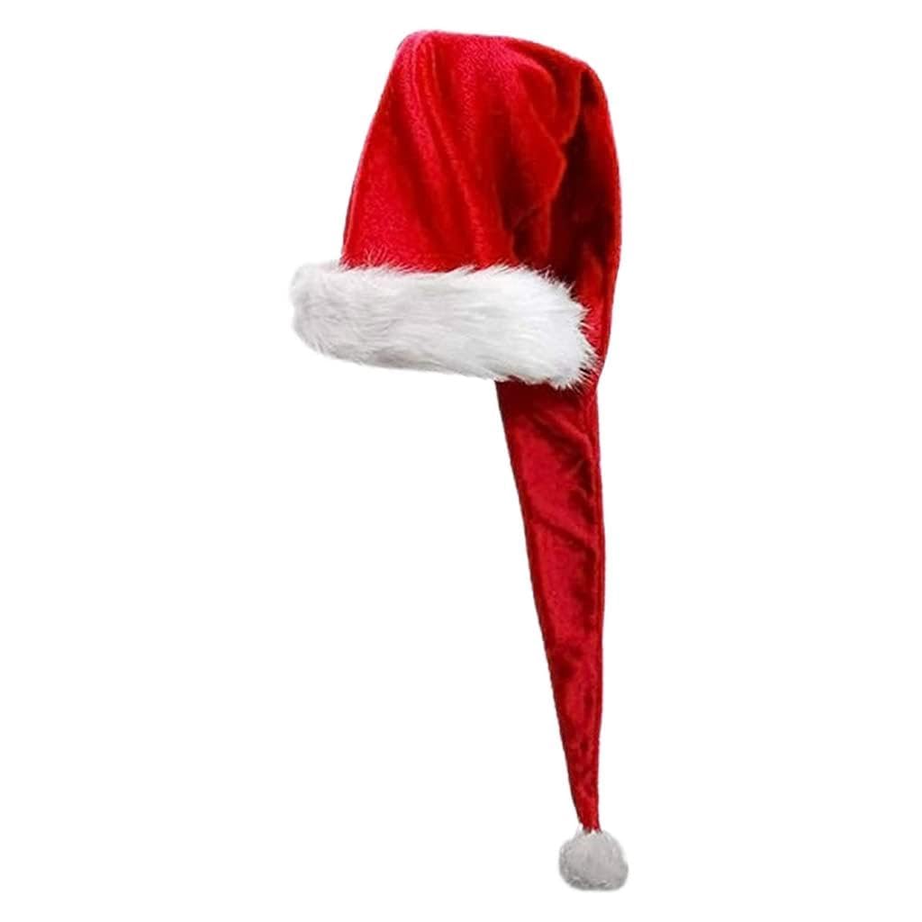 Buxuaaaa A Buxuaaa Super Long Sant Hat, Novelty Christmas Ornaments For Children Dults, Christmas New Year Festive Holiday Party Supplies Hats For Dults Kids