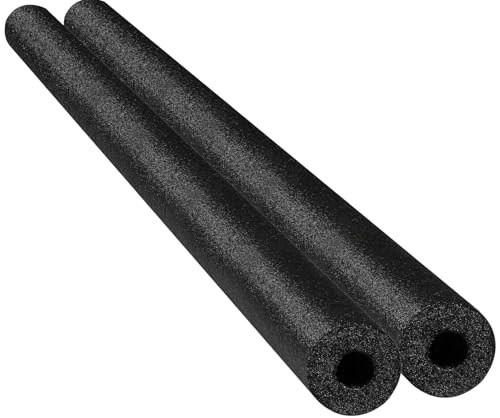 Black Floating Pool Noodles Foam Tube 2-Pack, Thick...
