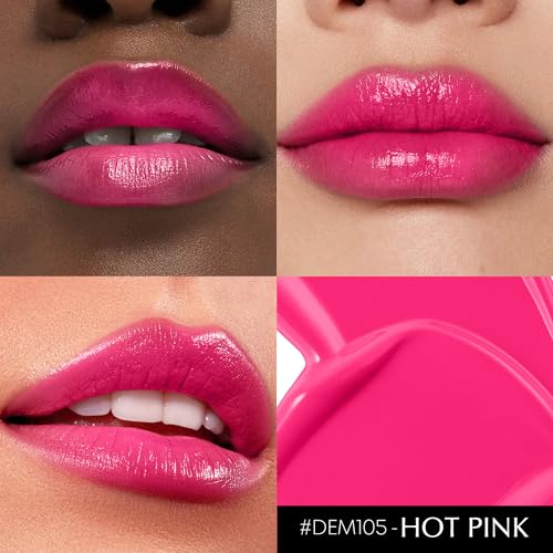 Image of Depuplum Hot Pink Lipstick for Women Moisture Lip Gloss Tinted Lip Balm | Sheer Nourishing Hydrating Glossy Creamy Lipstick Glow Reviver Lip Stick for Dry Lips,DM105 HotPink