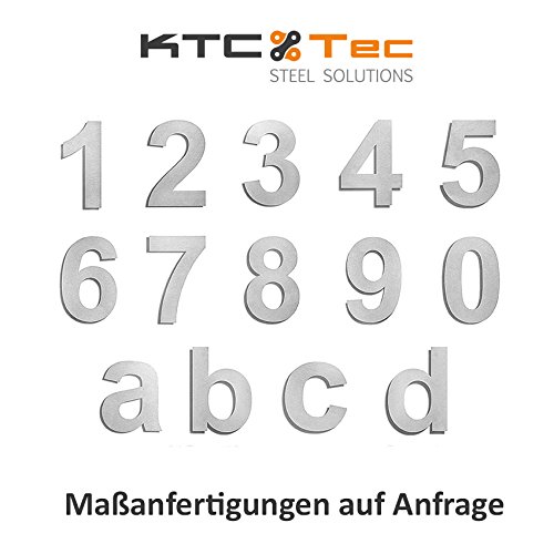 Numero Civico In Acciaio Inox 6 - 10,1 X 15 Cm - RAL9005 A Struttura Fine (nero - Foto 5