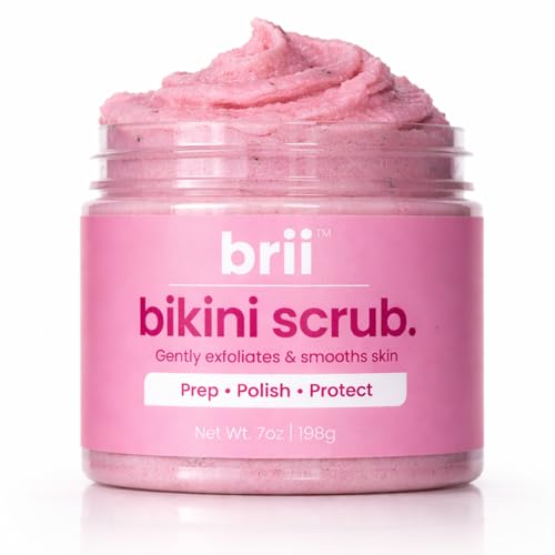 brii Exfoliating Pre Shave + Pre Wax Bikini Area Scrub For Skin Prone To Razor Bumps, Ingrown Hairs...