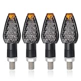 APIELE Motorrad Blinker Licht 12V 14 LED Blinklichter E Geprüft Wasserdicht Universal Motorrad Lauflicht für Motorräder Motorroller Quads Cruiser