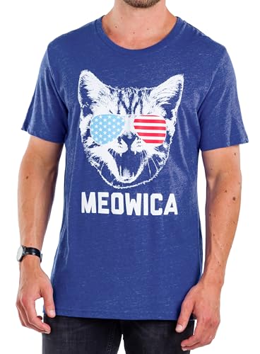 T-shirt américain homme confortable en 4XL bleu anti-serrage Tipsy Elves