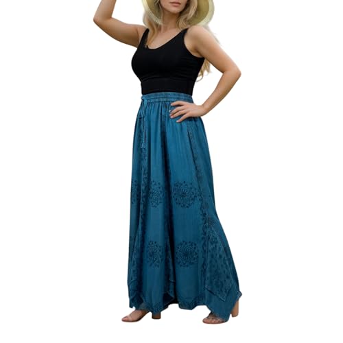 Agan Traders 2025 Spring Bohemian Skirts for Women - Embroidered Women's Maxi Skirts3