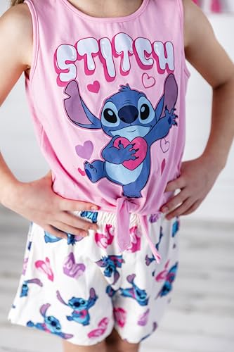 Image of Disney Frozen Princess Minnie Stitch Girl Clothes Long Sleeve Knot Front Sweatshirt Flare Pants Fall 2 Piece Outfit 2-9Y