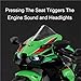 PuLaif Collection 1:9 Motocross Motorcycle Model Toy Collection Gift Static Die Casting Production for ZX-10R ZX10R ZX 10R(Green)