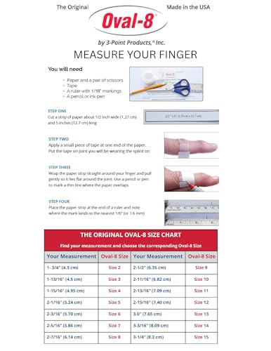 3-Point Products Original Oval-8 Finger Splints, Support and Protection for Arthritis, Trigger Finger or Thumb, and Other Finger Conditions, 3-Pack, Size 7