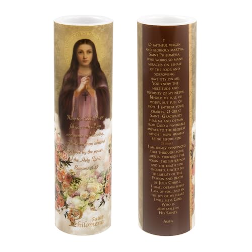 Image of St Philomena LED Flameless Devotional Prayer Candle