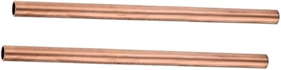 Copper Round Tube 15mm OD 1.5mm Wall Thickness 100mm Length Metal Seamless Straight Pipe Tubing