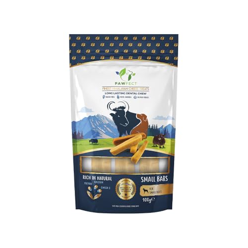 Image of Pawfect Himalayan Yak Cheese Chews for Small Dogs - 100% Natural, Long-Lasting Cheese Bone - Rich in Protein & Calcium - Daily Dental Treat- Plaque Off & Tartar Control- Pack of 3 (100g /3.53oz)