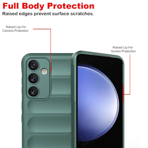 Image of amazon basics Mobile Cover for Samsung Galaxy S23 FE 5G | Full Camera Protection | Liquid Silicon Case | Flexible Bumper Case for Samsung Galaxy S23 FE 5G (Green)