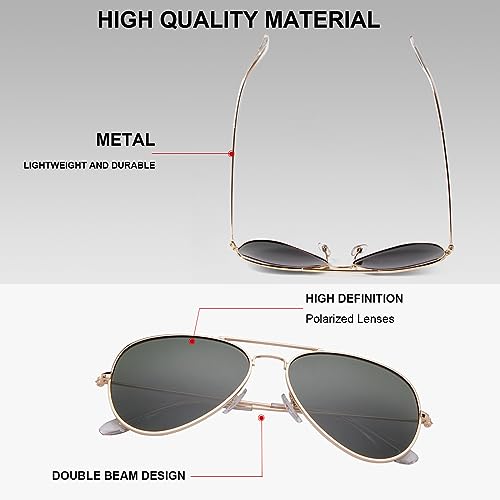 Image of Classic Aviator Sunglasses Retro Aviator Sunglasses for Women Men UV Blocking
