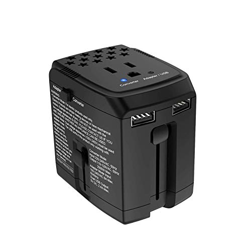2000Watts Power Converter Adapter Combo Step Down Voltage 220V to 110V for Hair