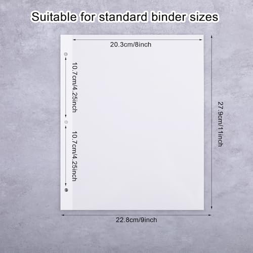 image for JOUTYFOR 60 Pcs Photo Album Page Refill for 3 Ring Binder, Photo Album