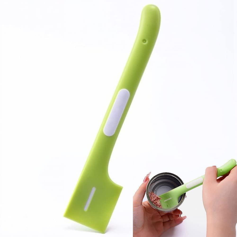 Ericetion Green Pet Food Can Spoon Pet Can Spoon Cat Mixing Spoon Universal Long Handle Food Scoop For Canned Food