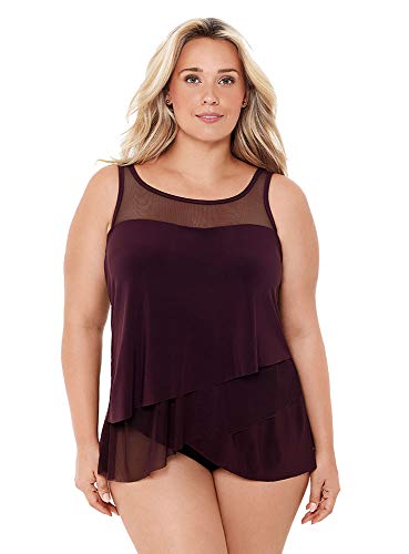 Maillot de bain tankini pour femme grande taille violet Miraclesuit 6A plus