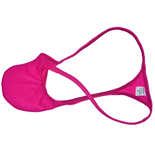 OROCOJUCO Men's Spandex Pouch Mini Thong Sexy Underwear Shiny Dots Cheeky T-Back4