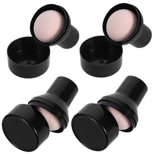 HOMSFOU 4 Esponjas de Maquillaje Facial Forma de Hongo, Aplicadores de Polvo Seco y Húmedo, Color Piel, Lavables y Reutilizables para Uso Profesional y Diario