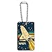NASA Logo Over Space Shuttle with Rainbow Wood Wooden Rectangle Keychain Key Ring