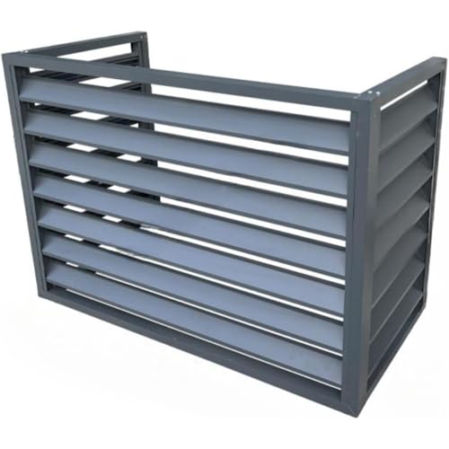 Fiozwea エアコン室外機カバー、アルミ合金フェンス、床暖房グリルシールド、ガーデンバルコニー装飾、フラワースタンド保護 (100*70*50cm(1-1.5マッチ),3麺C)