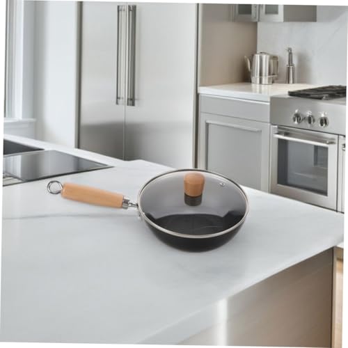 Wok de Hierro Fundido con Tapa Natural Para Cocción miniatura 4