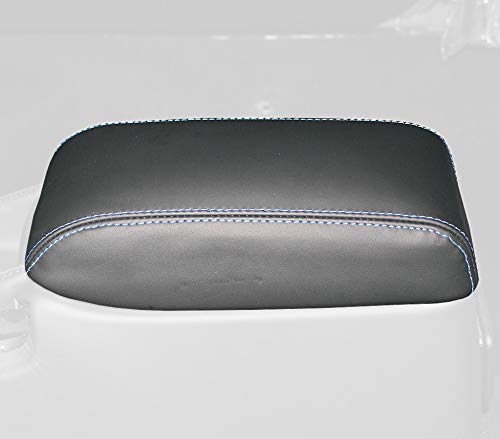 RedlineGoods armrest Cover Compatible with Toyota Celica 1994-99. Tailor Made - not Universal. Genuine top-Grade Italian Black Suede (Alcantara) with Silver Thread