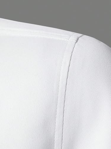Image of AVANOVA Men's White Long Sleeve, Slim Fit Button Down Dress Shirt for Men | Casual Office Wear | Formal Business Shirts | Stylish Plain Single Breasted Shirt(Shirt 87)