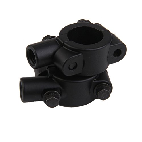 Image of Motorcycle Bike Handlebar Mirror Clamp Mounting Bracket, 10mm, Pair, Black
