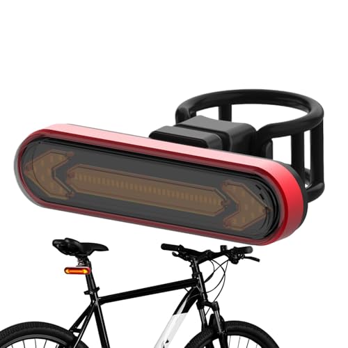 kinrguiyuez Luce posteriore per bicicletta, con telecomando, indicatore di direzione, luce di sicurezza per ciclismo, con indicatori di direzione, per bici da strada e mountain bike