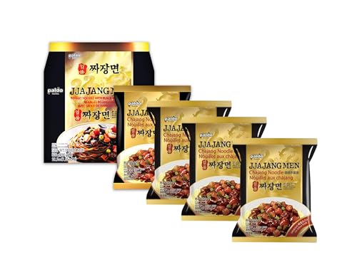 Paldo Jjajangmen Ramen Lot de 4 paquets de nouilles instantanées