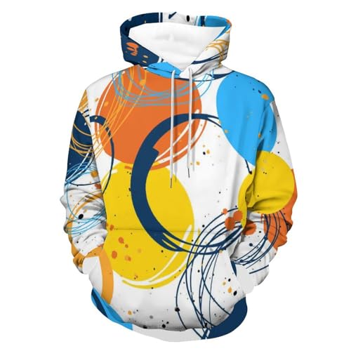 Hoodie Unisexe UMENG S Sweats à Capuche Manche Longue Pull pour Homme Femme