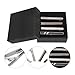 TOVINANNA Copper Tie Clip Set 4pcs Business Necktie Clasp Men’s Fashion Tie Clamp Accessories Box for Formal and Office Wear Random Color