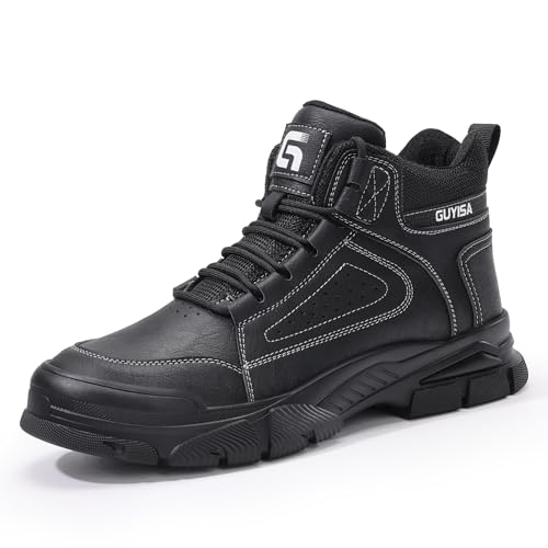 Image of Steel Toe Shoes for Men,Lightweight Work Shoes,Mens Indestructible Safety Boots,Puncture Proof Construction Steel Toe Sneaker.