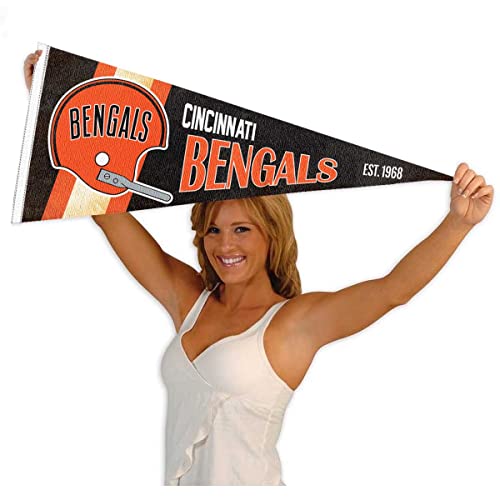 Cincinnati Bengals throwback vintage retro pennant flag drapeau nfl collection
