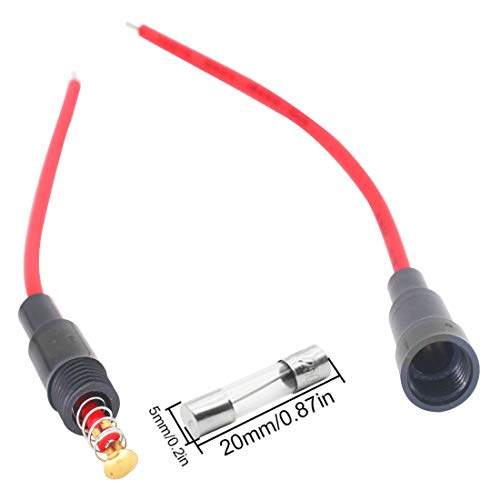 Xffcsec 10Pcs 5X20Mm Fuse Holder Inline Screw Type With 18 Awg Wire + 150Pcs Quick Blow Glass Tube Fuse Assorted Kit Amp 250V 0.1A,0.2A,0.5A,1A,2A,3A,5A,8A,10A,15A,5X20Mm, 0.5A,1A,5A,10A,15A,6X30Mm #TOP3