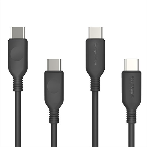 Preisvergleich Produktbild 2er-Packung RAVPower USB-C-Kabel schwarz Schwarz