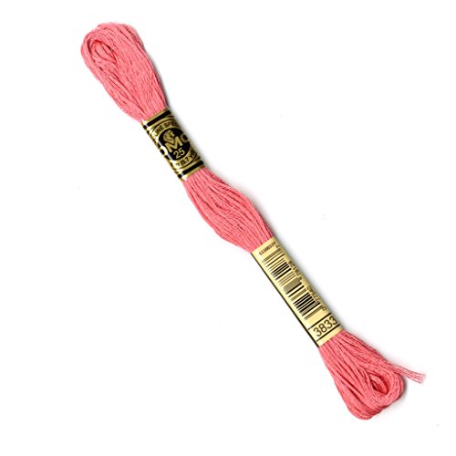 Image of DMC 117MC-3833 Embroidery Floss, Cotton, 3833 Pink, 8 Metres