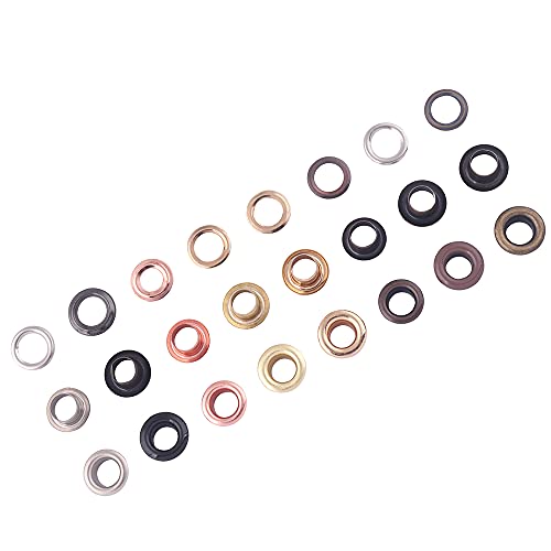 5mm Rose Gold Eyelets Grommets with washers Metal Grommets Rivets Metal Eyelets for Canvas Clothes Leather Craft Shoes Purse Accessories 100pcs (Rose Gold)