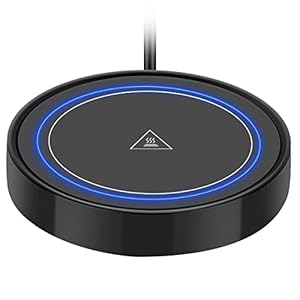 Dimux Coffee Mug Warmer, Electric Beverage Warmers for Office Home Desk Use, Smart Cup Warmer Thermostat Coaster for Hot Coffee Tea Espresso Milk Candle Wax with Gravity Switch Auto On/Off 135F