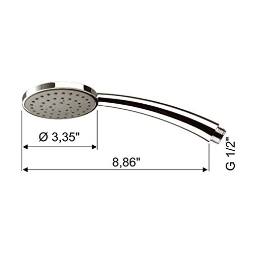 Remer 317MR regadera manual redonda 1 pulg L x 3.35 pulg W miniatura 2