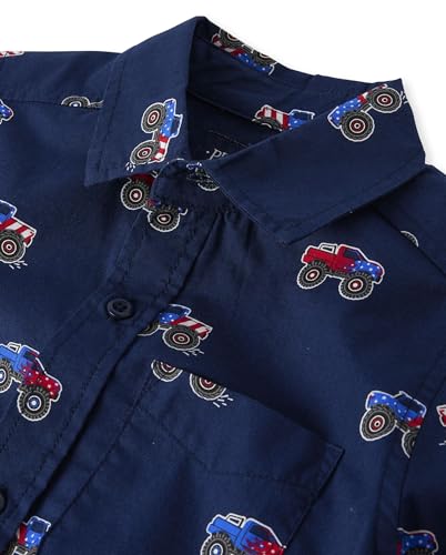 Image of The Children's Place boys Short Sleeve Button Up Shirt