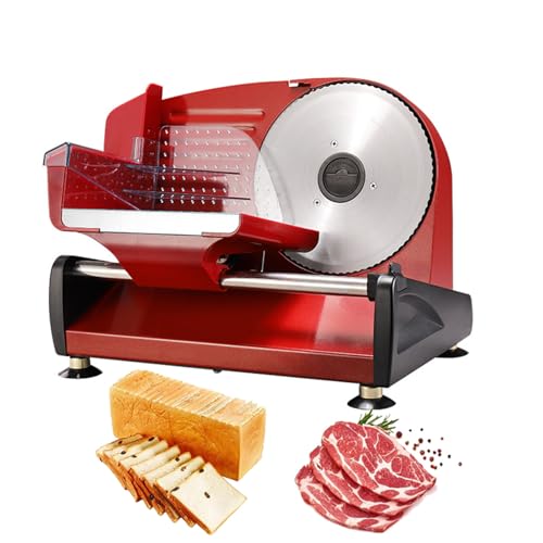Meat Deli Cheese Food Slicer, 19CM Food Grade Stainless Steel Blade/1-15MM Thickness Adjustment, Kitchen Tools