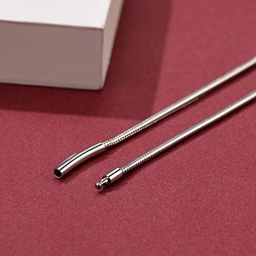Faithheart Silver Snake Chain Necklace Women Stainless Steel Solid 16In Choker Neck Jewelry #TOP7
