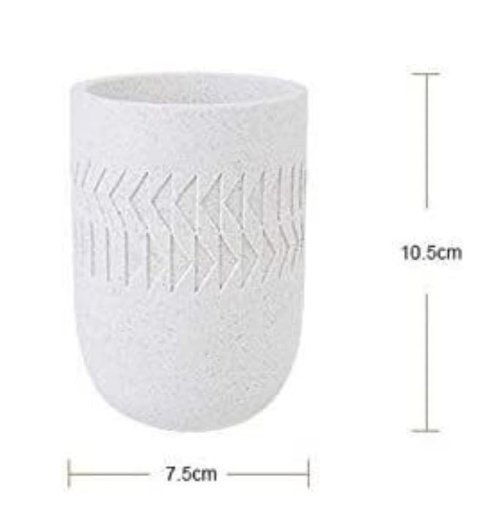 Dispensador Jabón Set Conjunto de Accesorios de baño Conjunto de baño de 4 Piezas Conjunto de baño con patrón de triángulo nórdico Decoración de Lavado para Regalo Baño Accesorios(Grün)